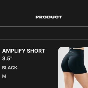 Alphalete Amplify 3.5” Black Shorts